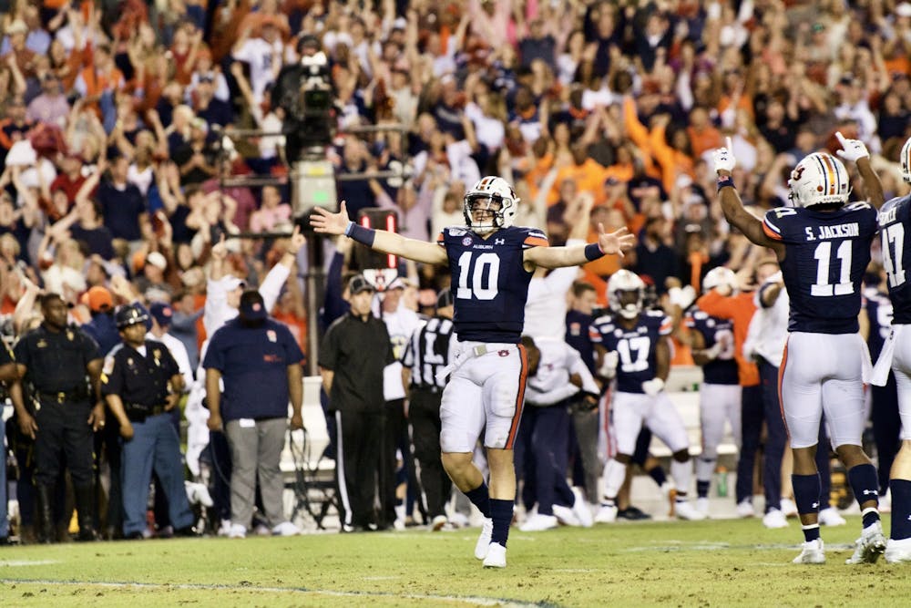 Bo Nix (10) during the Auburn vs. Alabama game on Saturday, Nov. 30, 2019, in Auburn, Ala. 