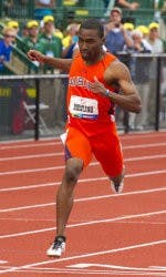 Junior sprinter Marcus Rowland finished eighth in the finals of the 200-meter at the 2012 USATF Olympic Trials in Eugene, Ore. (Courtesy of Auburn Track & Field)