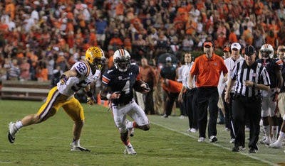 Quan Bray has caught nearly 25 percent of the team's receptions this season.  Bray had only two receptions for 10 yards in the Sept. 22 game versus LSU. (Rebecca Croomes / PHOTO EDITOR)