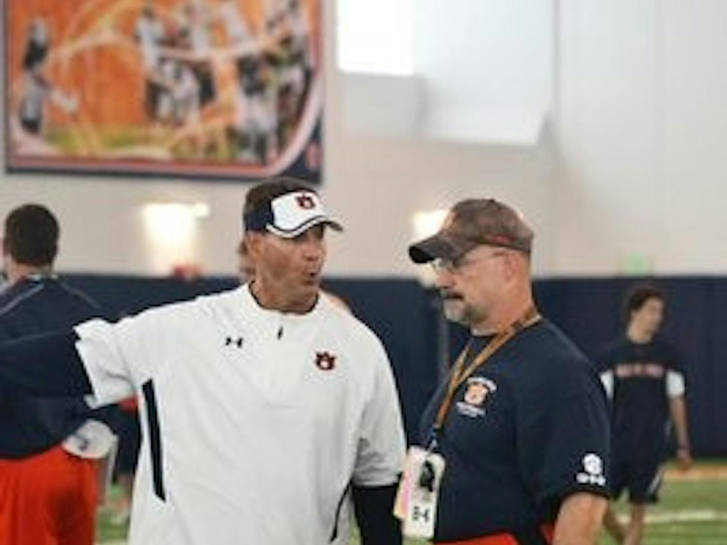 Gene Chizik and the team has gotten a lot accomplished and cut down on many errors since practice started. Chizik said the  Tigers were ready to play Clemson and were "focused." (Danielle Lowe / PHOTO EDITOR)