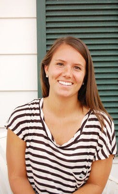 Megan Abato, junior in early childhood education, participates with the organization Invisible Children, which helps educate children in Uganda. (Charlie Timberlake / ASSISTANT PHOTO EDITOR)