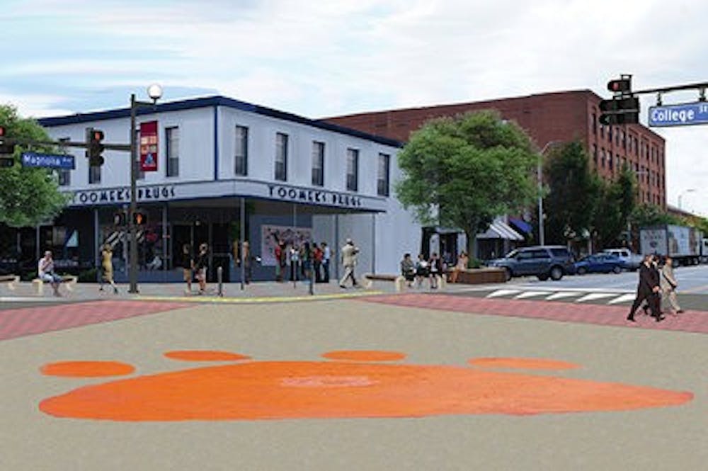 Depiction of what Toomer's Corner will look like after the renovation in 2015. (Contributed by Forrest Cotton)