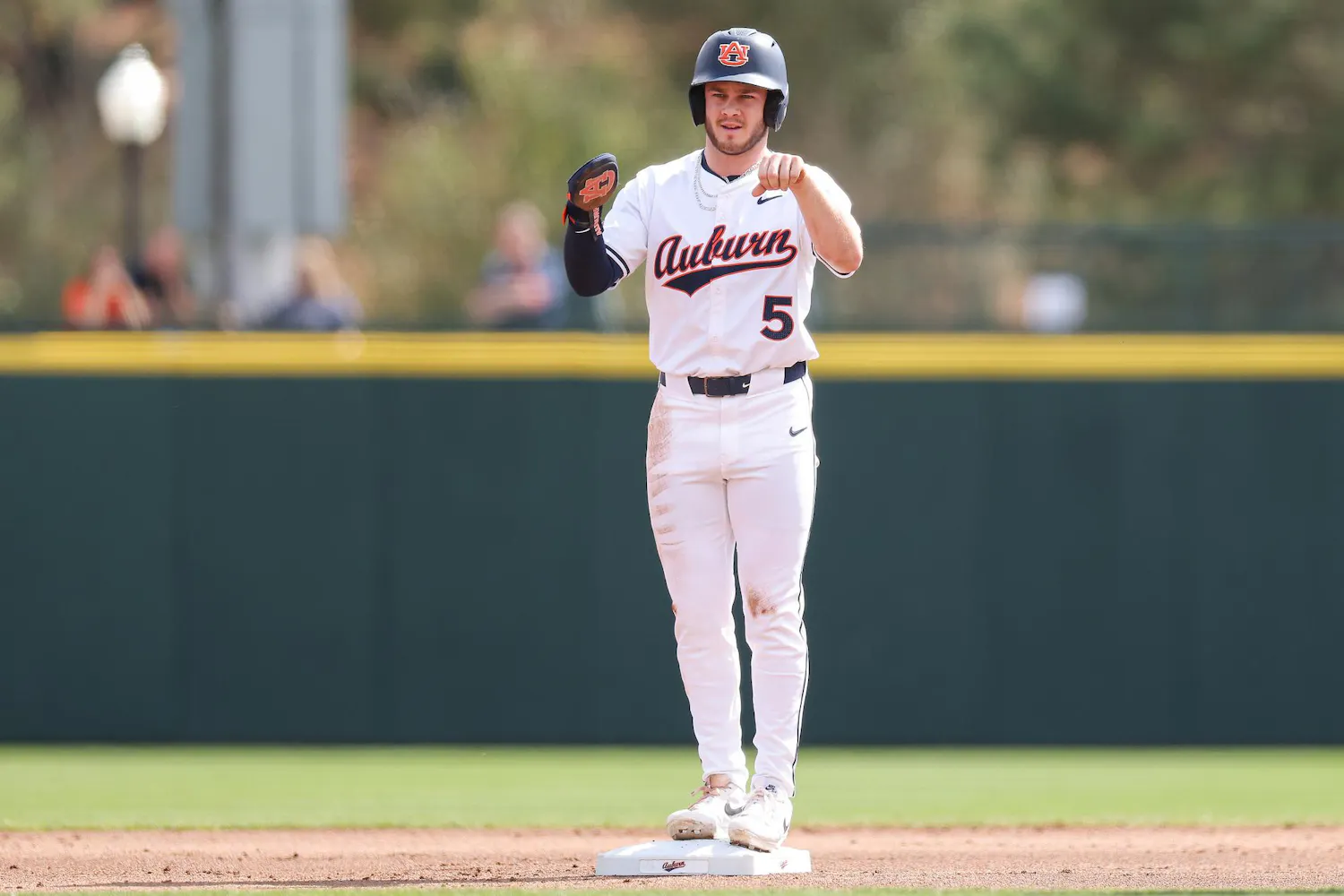 AUBURN, AL - MARCH 07 - Auburn's Bristol Carter (5) - #6 Auburn Tigers vs. Winthrop Eagles at Plainsman Park in Auburn, AL on Saturday, March 7, 2026. Photo by Zach Bland/Auburn Tigers