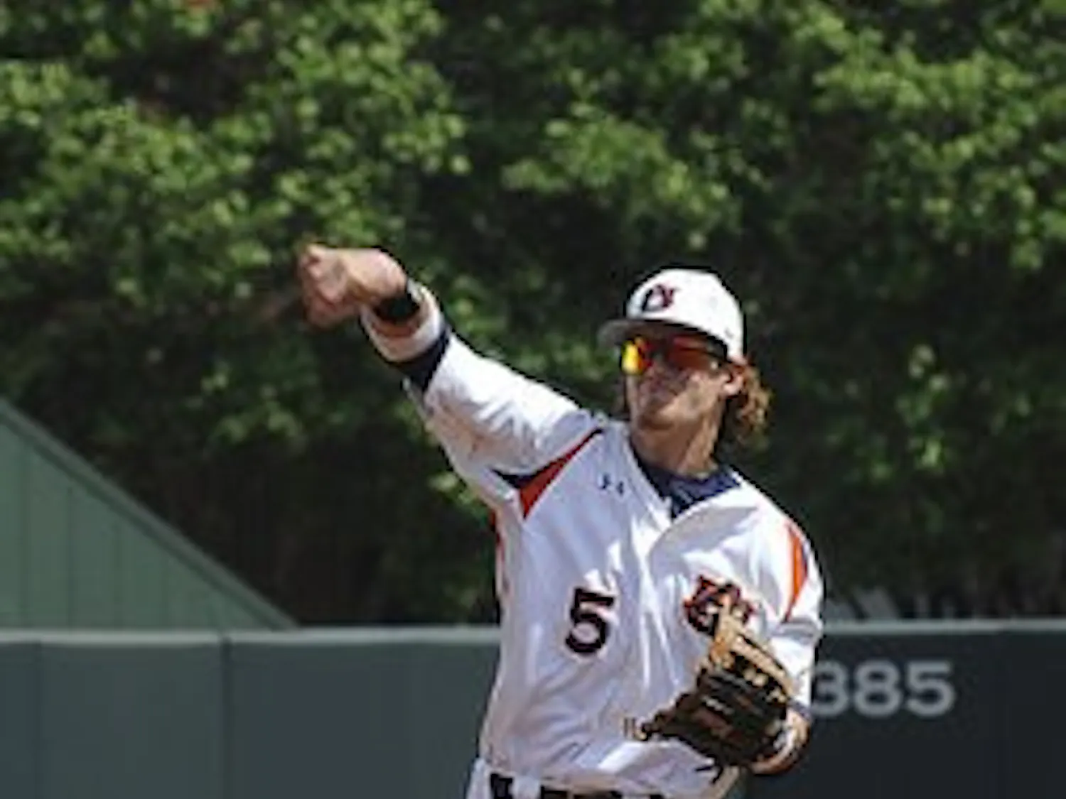 Creede Simpson makes a play from second base against Mississippi State April 1. (Courtesy of Missy Hazeldine)