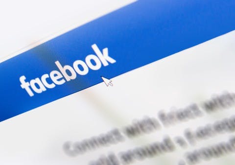 Facebook logo homepage on a monitor screen. (Dreamstime/TNS)