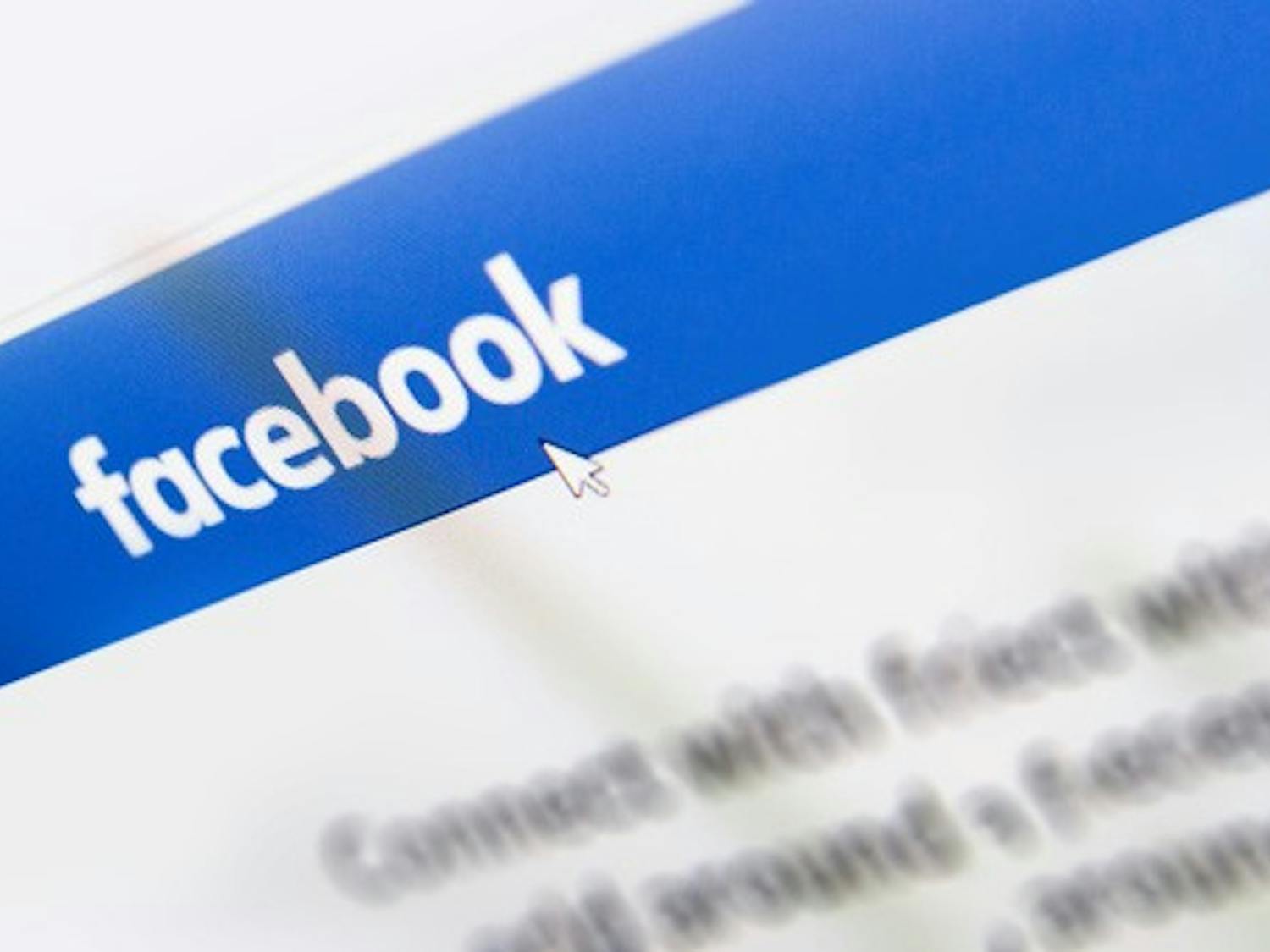 Facebook logo homepage on a monitor screen. (Dreamstime/TNS)