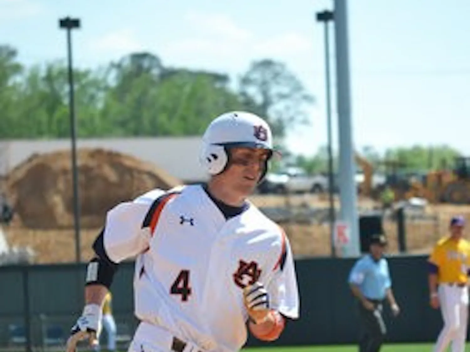 Ryan Tella rounds the bases after hitting a home run against LSU Sunday afternoon. (Danielle Lowe / ASSISTANT PHOTO EDITOR)