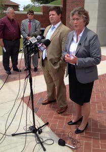 Susan James, Desmonte Leonard's lawyer, spoke to the press Thursday and said she, as well as lawyer Jeffery Duffey, will be handling Leonard's defense.