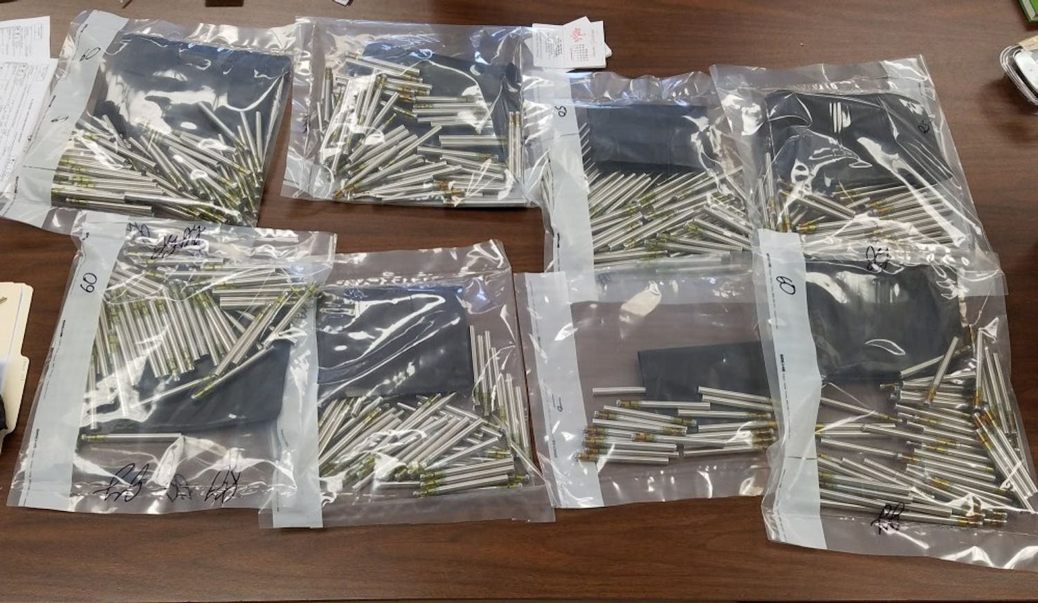 Vape pens filled with THC oil recovered by Auburn police on Jan. 3, 2018.