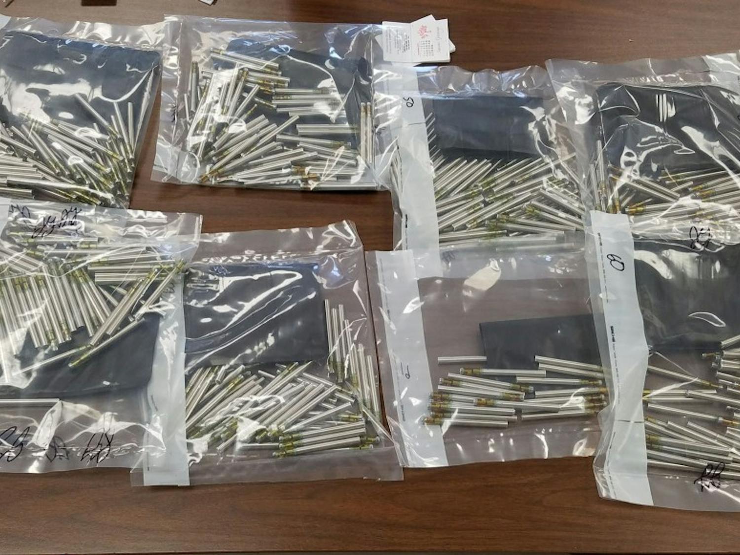 Vape pens filled with THC oil recovered by Auburn police on Jan. 3, 2018.
