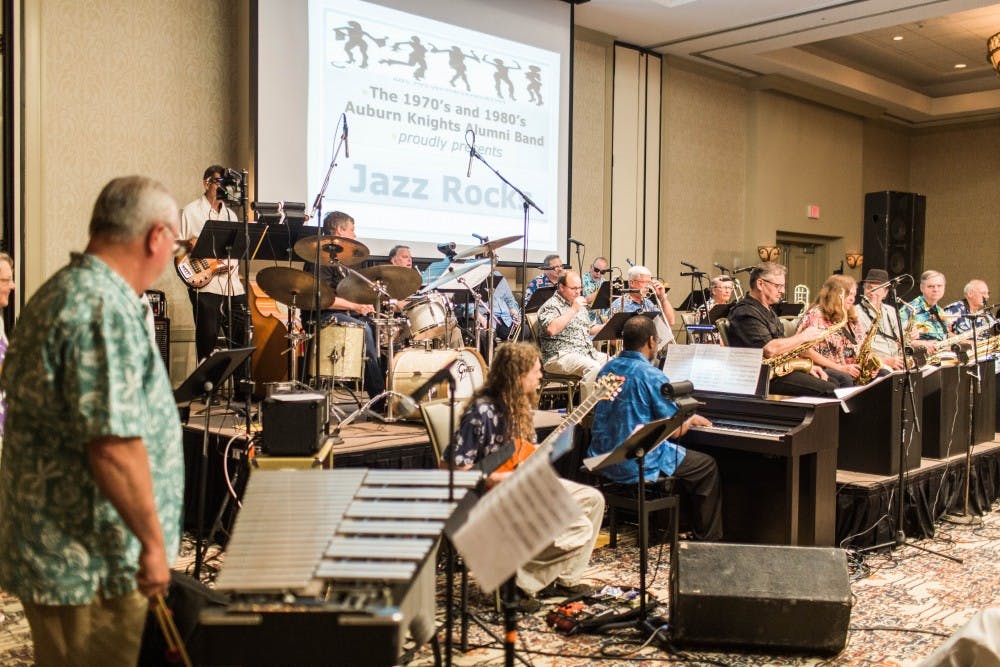 <p>The 70's/80's Band performs "Jazz Rocks" at the Auburn Knights Reunion at the Marriott Hotel and Conference Center at Grand National in Auburn, Ala on July, 8 2017.</p>