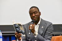 Dr. Yusef Salaam, a member of the Exonerated Five, speaks to Auburn students at a student involvement event in the Student Center Ballroom on Feb. 24.