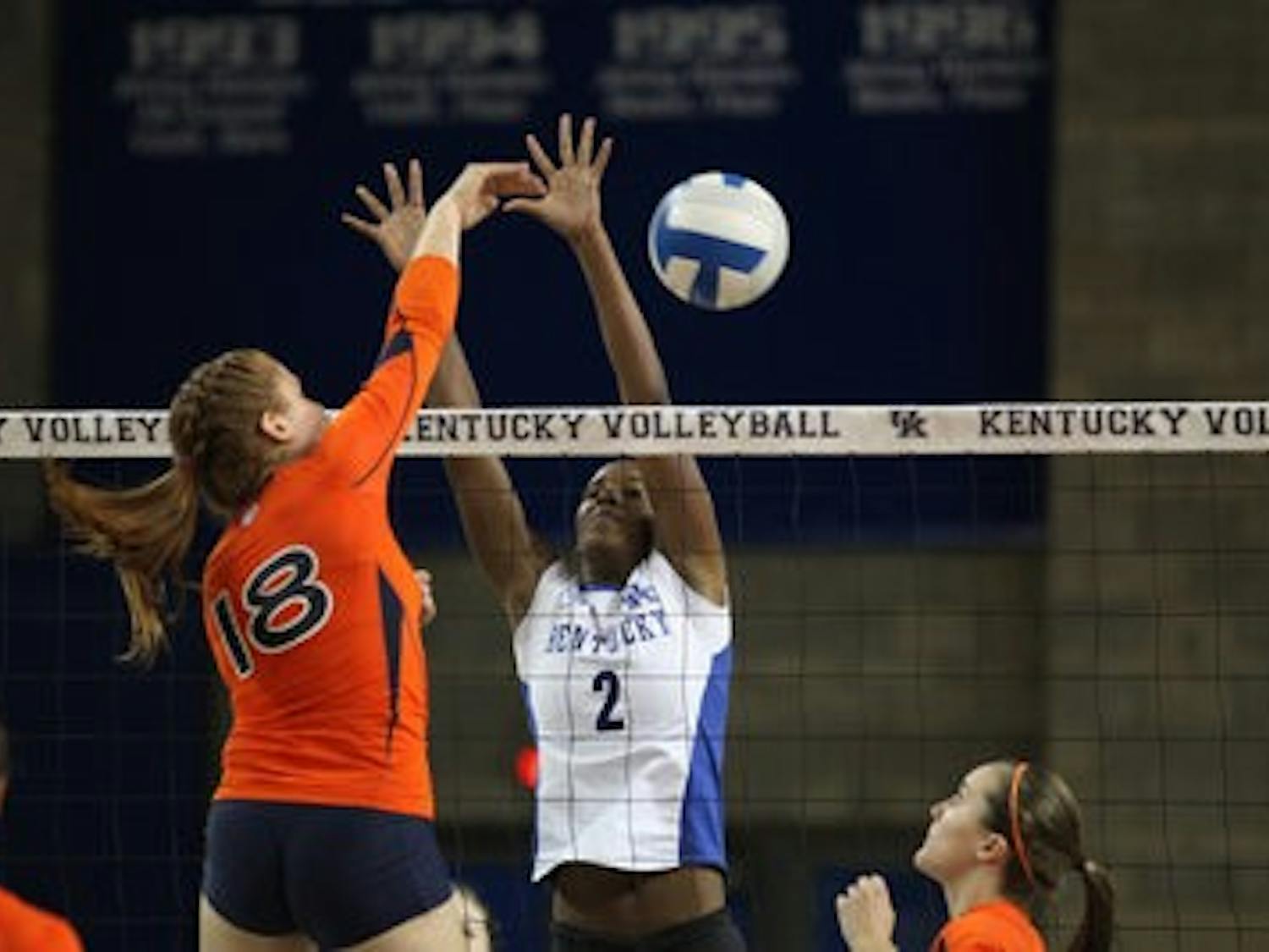 Freshman Camila Jersonsky puts the ball past Kentucky defender Alexandra Morgan. (UK MEDIA RELATIONS)