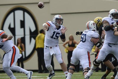 Junior quarterback Clint Moseley (number 15) has decided not to return to Auburn's football team for his senior season.
(Courtesy of Todd Van Emst)