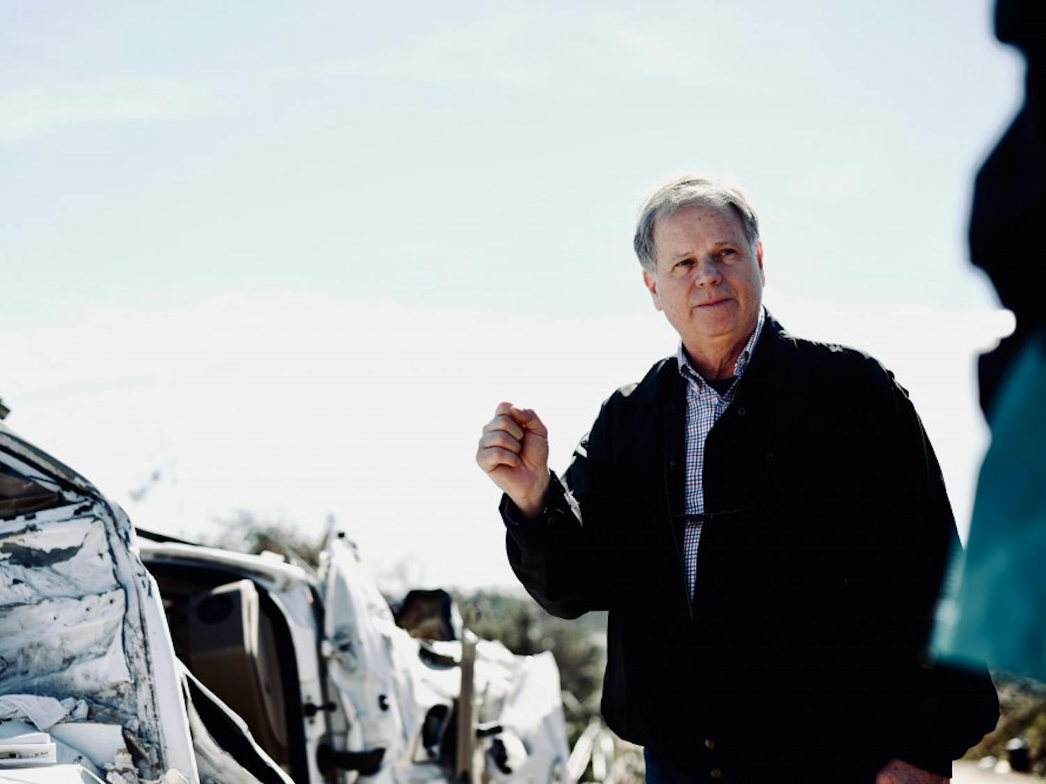 GALLERY: Alabama Senator Doug Jones tours tornado damage