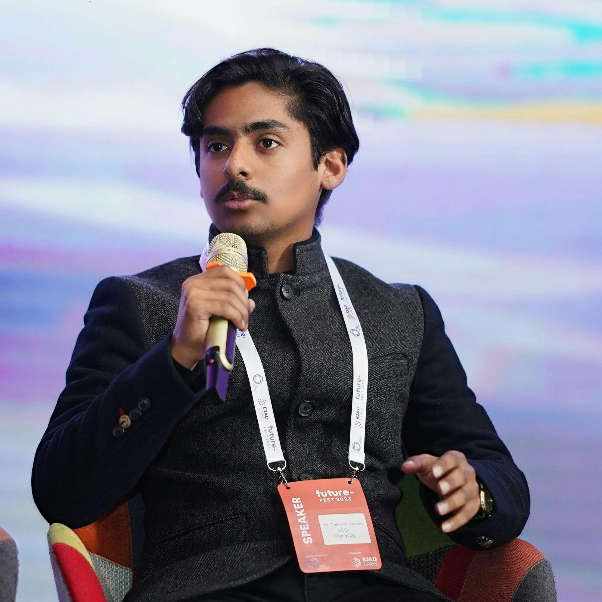  Taimoor Hassan speaks at an event. | Contributed by Taimoor Hassan