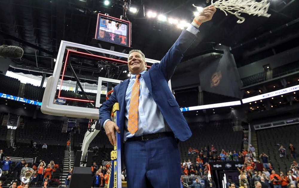 <p>Bruce Pearl. Auburn men's basketball vs Kentucky during the NCAA Midwest Regional final on Sunday, March 31, 2019, in Kansas City, Mo.</p>
