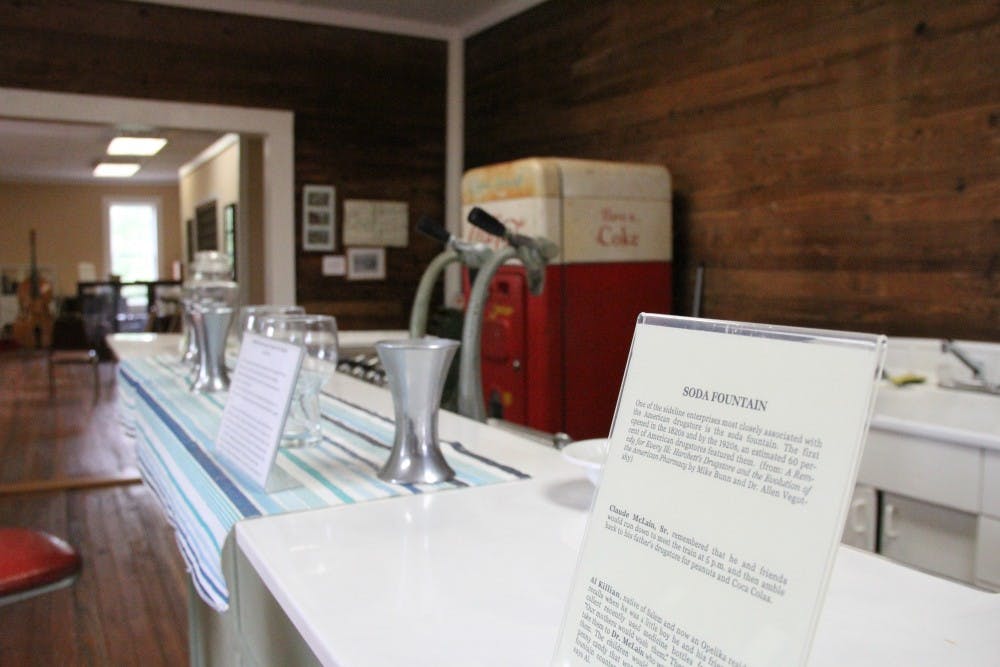 An original soda fountain at the&nbsp;Old-Time Music Festival on Saturday, April 29 in Loachapoka, Ala.