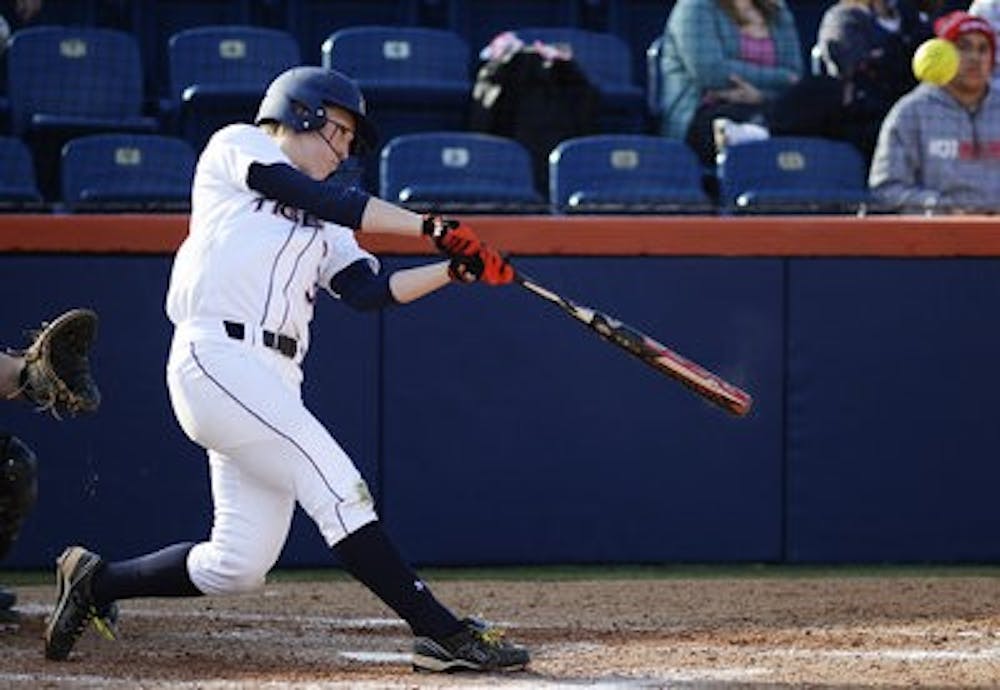 Morgan Estell hits a home run against Tennessee Tech on Sunday, February 9, 2014. (Contributed by Zach Bland / Auburn Athletics)
