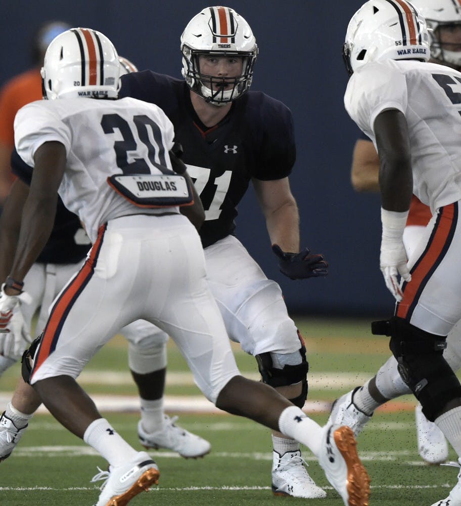 Jack Driscoll (71). Auburn football practice on Sunday, Aug. 19, 2018 in Auburn, Ala.
Todd Van Emst/AU Athletics 