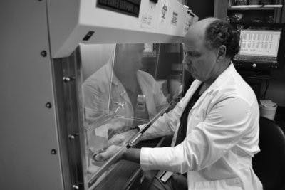 Curtis Bird, professor of pathobiology, works on cancer research in the veterinary school. The school currently works mostly with breast and melanoma cancers. (Danielle Lowe / ASSISTANT PHOTO EDITOR)