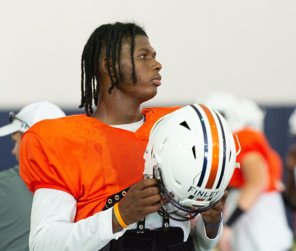 T.J. Finley (1) during practice on Aug. 11, 2021. 