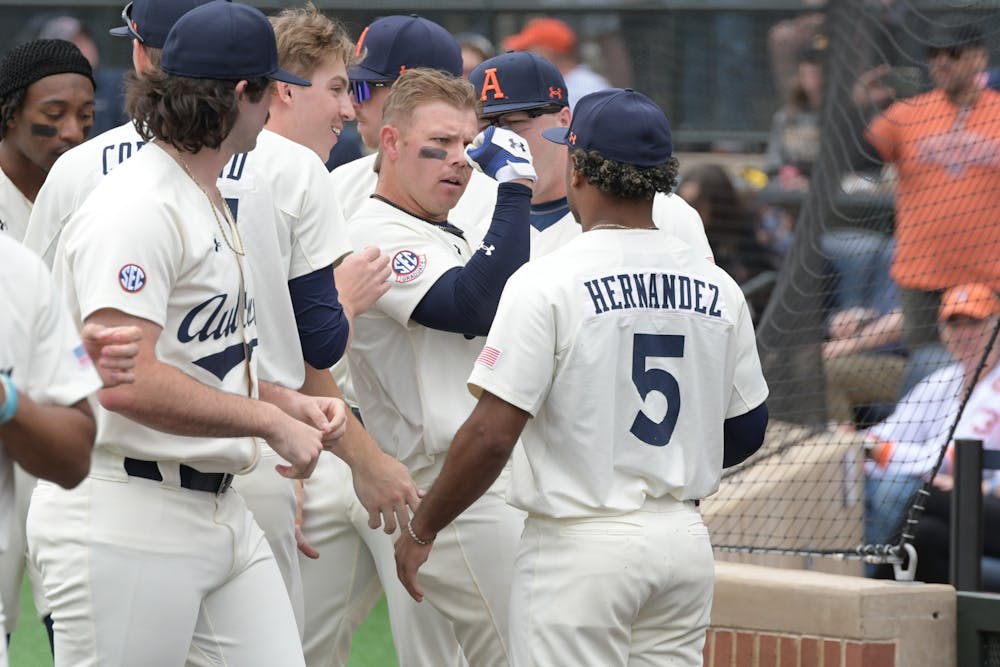<p>Cooper Weiss (#2) celebrates a homerun against &nbsp;Austin Peay State with teammates on March 9th 2024</p>