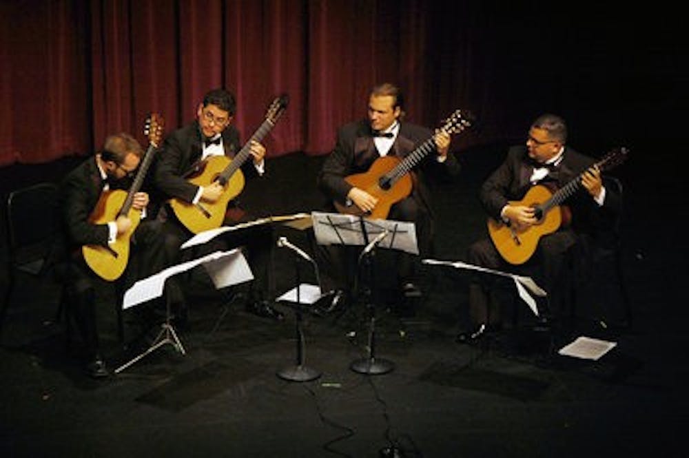 The Texas Guitar Quartet is scheduled to perform Thursday at the Jule Collins Smith Museum of Fine Art. (CONTRIBUTED)