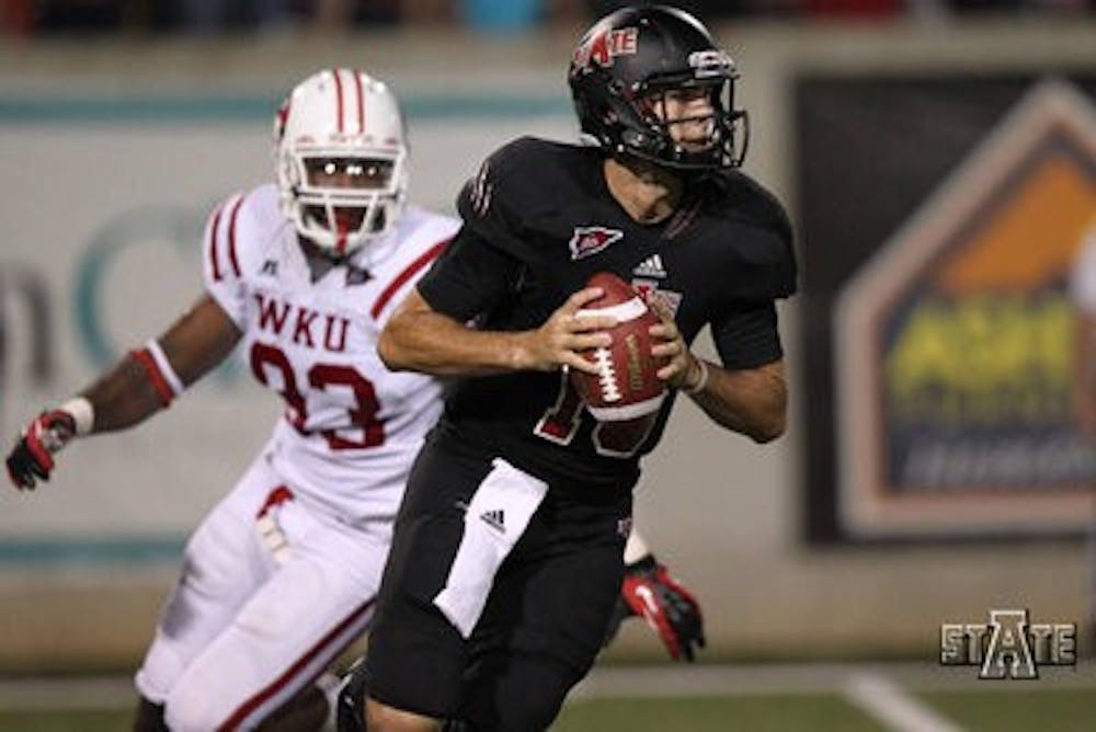 Ryan Aplin spent the 2012 season under Gus Malzahn at Arkansas State, throwing for 3,323 yards, 24 touchdowns and just four interceptions. (Courtesy: Arkansas State)