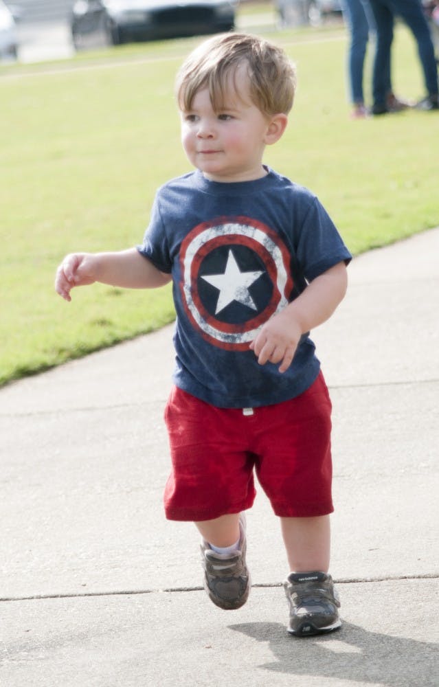 Michael Pollard runs the fun run at&nbsp;the 2016 Superhero Opelika 5k on Saturday, Apr., 30 in Opelika Ala.