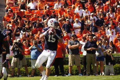 Clint Mosely after switching with Kiehl Frazier as quarterback in the second half. (Allison Thompson)