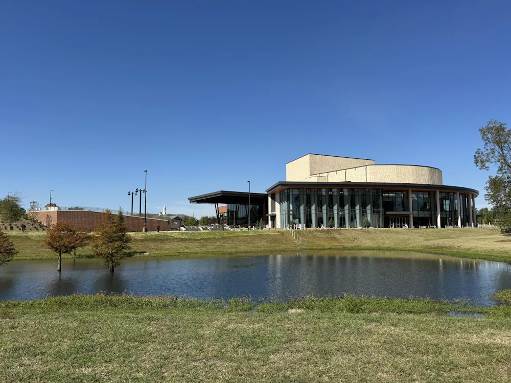 View of Jay and Susie Gogue Performing Arts Center on Oct. 24, 2025.
