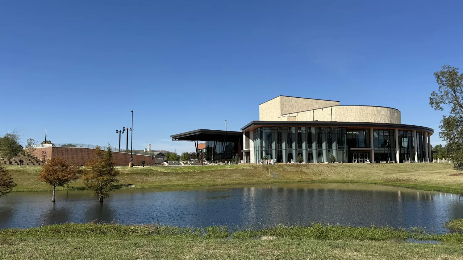 View of Jay and Susie Gogue Performing Arts Center on Oct. 24, 2025.