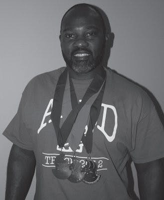 Auburn Parks and Recreation coach Tony Jackson won three medals at the Alabama State Games. (Courtesy of Veronica Jackson)