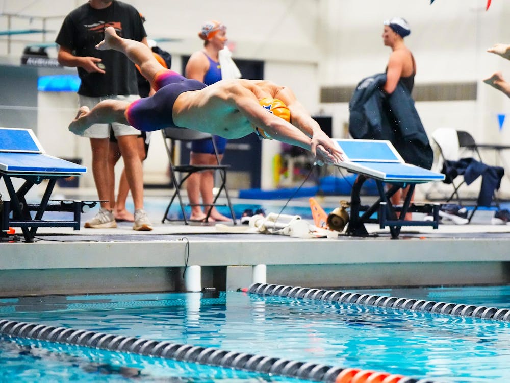 AUBURN, AL - OCTOBER 03 - The Auburn Swim and Dive Team during the Orange and Blue Meet at James E. Martin Aquatic Center in Auburn, AL on Friday, Oct. 3, 2025.
Photo by Addi Ray/Auburn Tigers