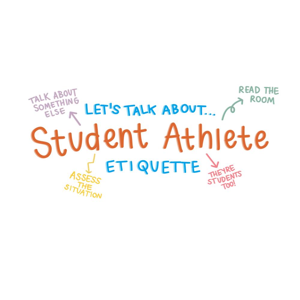 A graphic showing correct etiquette for student athletes 