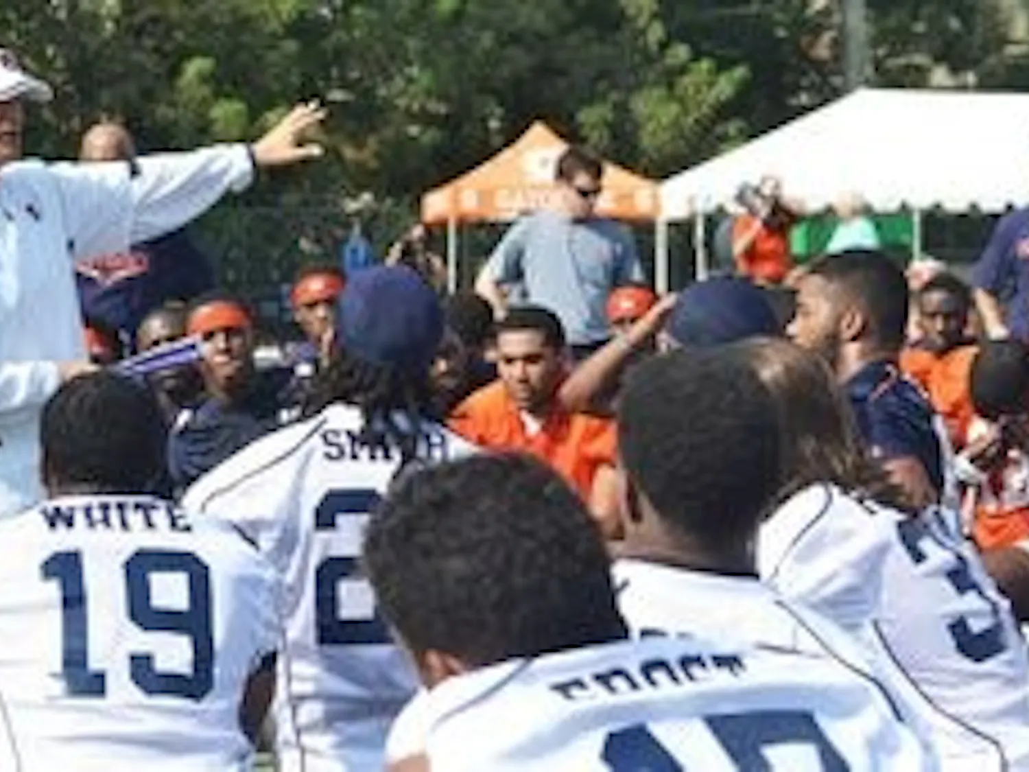 With the first game of the season looming less than a month away, coach Gene Chizik continues to prepare his team. (Danielle Lowe / ASSISTANT PHOTO EDITOR)