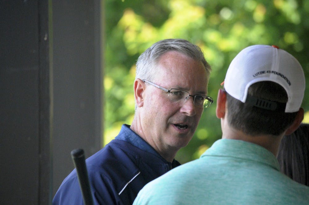 <p>Mike Lutzenkirchen at Lutzie 43 Invitational Golf Tournament in Sylacauga, Ala. on Tuesday, May 24, 2016.</p>