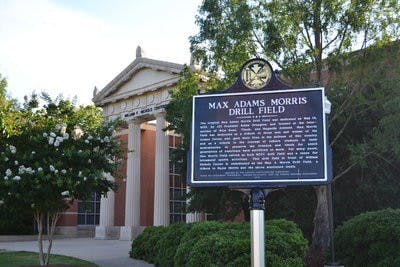 The Max Morris Field was decorated on May 24 by an honorary, historical marker dedicated to the heroic Max Adams Morris. (Danielle Lowe / PHOTO EDITOR)