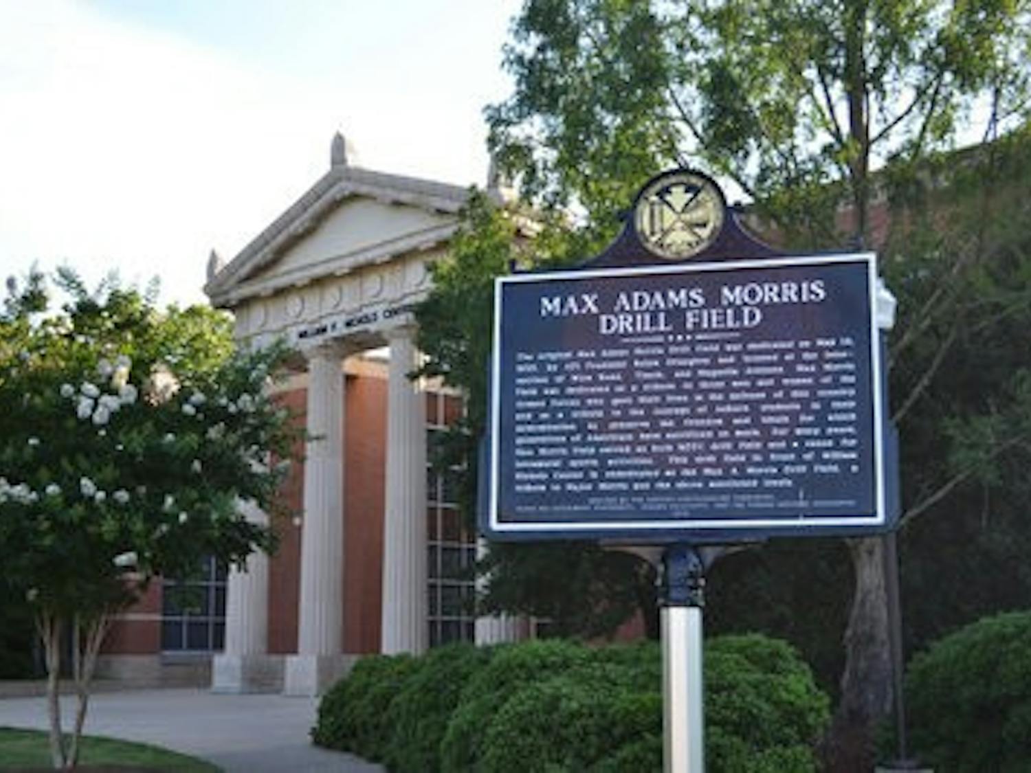 The Max Morris Field was decorated on May 24 by an honorary, historical marker dedicated to the heroic Max Adams Morris. (Danielle Lowe / PHOTO EDITOR)