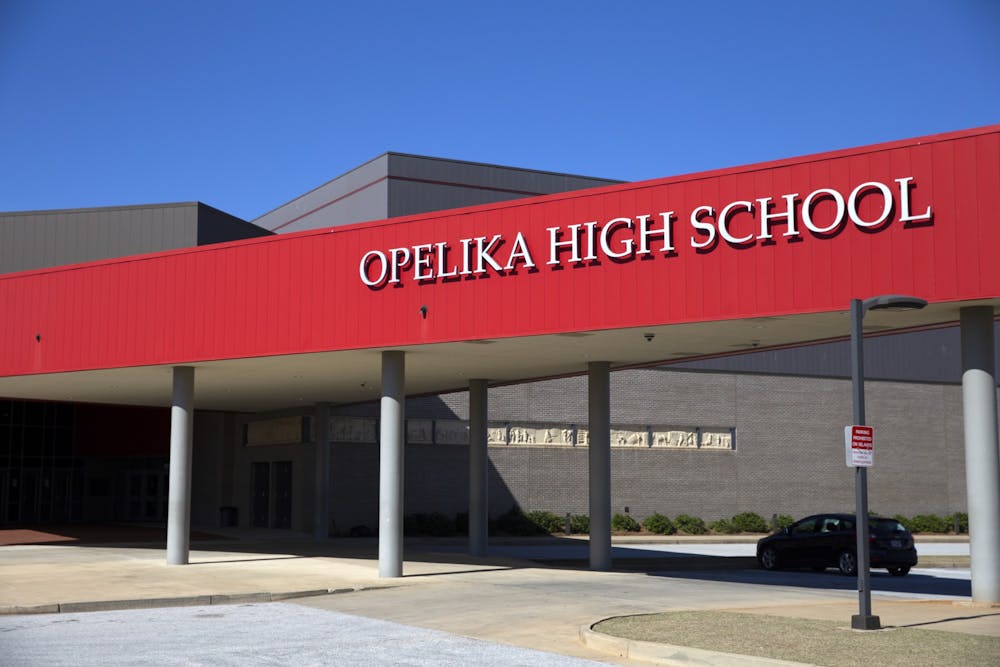 <p>The sun shines bright on Opelika High School on Nov. 3, 2019.</p>