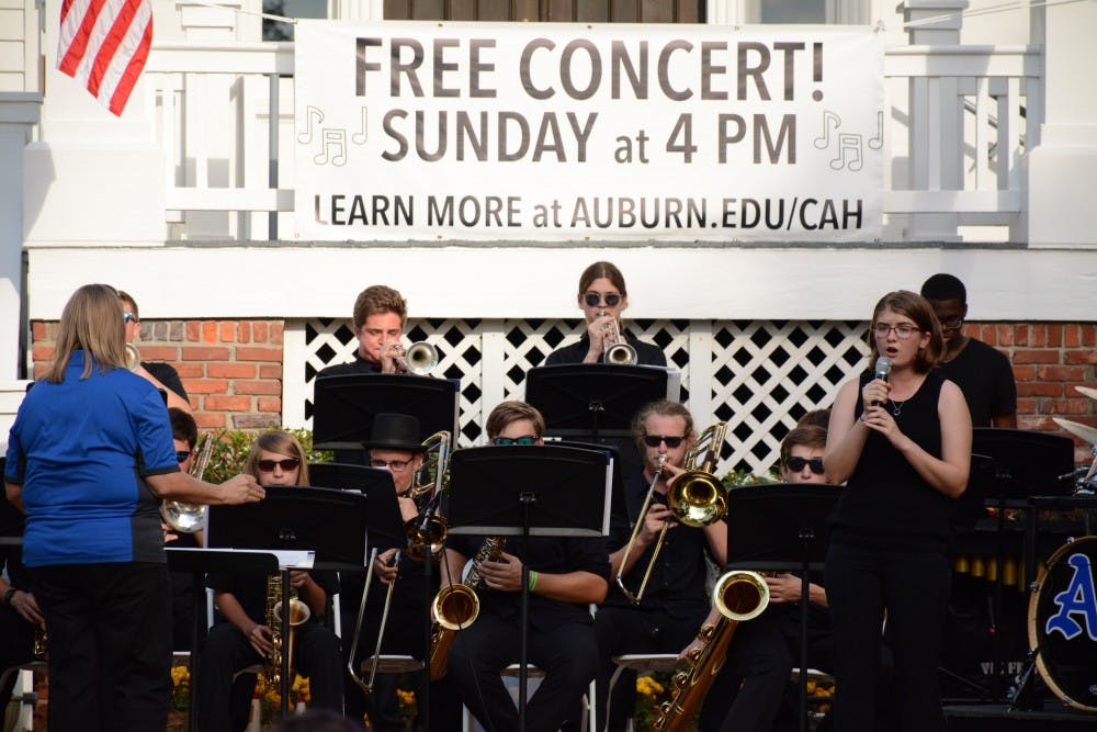 Auburn High School Jazz Band performs at Celebrate The Arts held at Pebble Hill on September 30 in Auburn, Ala.