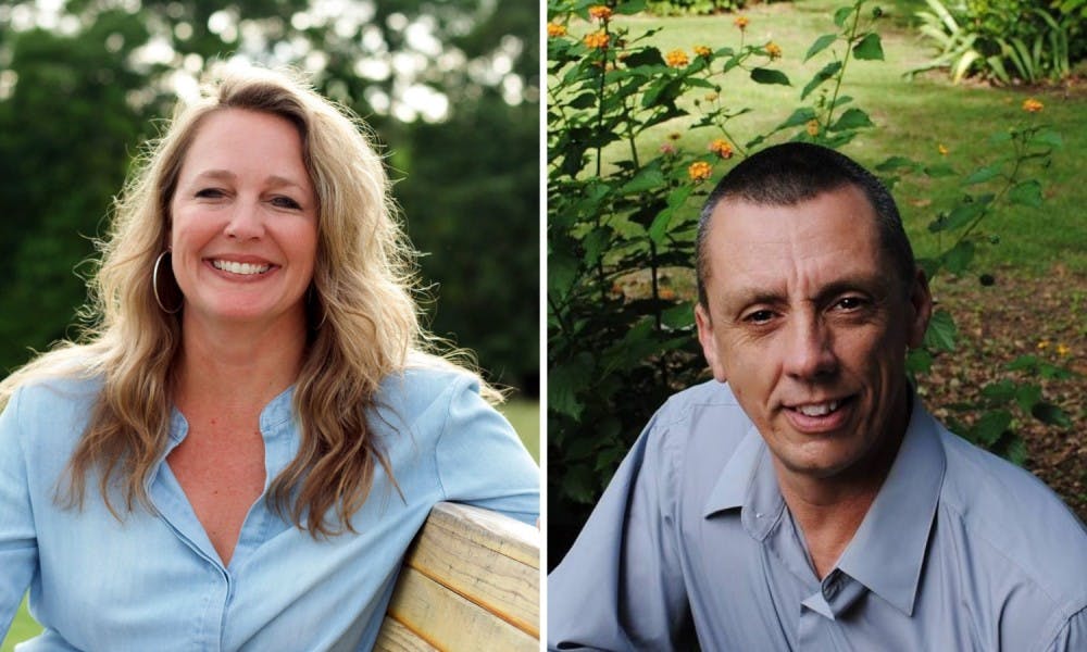 Sarah Brown, left, and Bob Parsons, right, are candidates for City Council Ward 6.