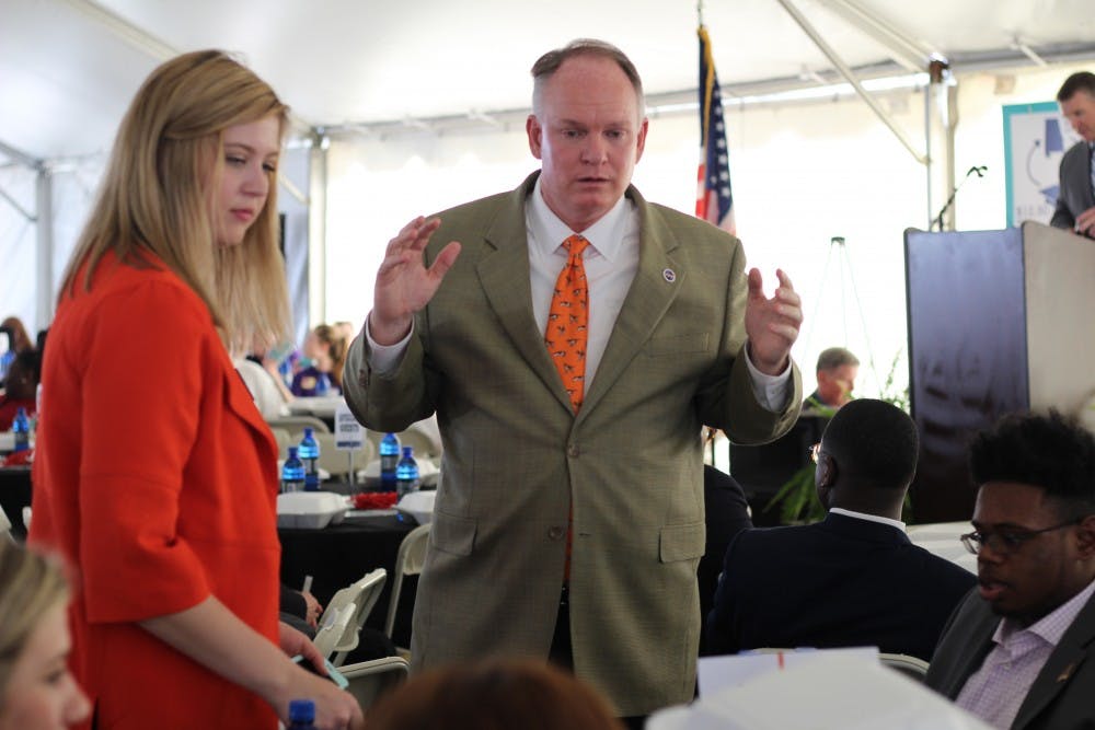 State Sen. Tom Whatley, R-Auburn, at Higher Education Day on Feb. 22, 2018, in Montgomery, Ala.