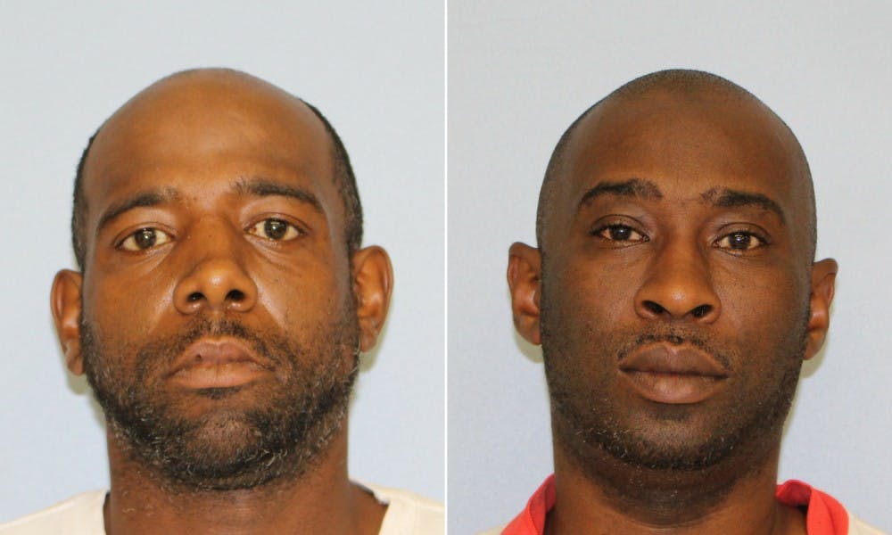 <p>The Auburn Police Division and&nbsp;U.S. Marshals Service Fugitive Task Force&nbsp;arrested Courtney D. Thomas (left), age 38, and&nbsp;Rodney F. McCurdy (right), age 42, both&nbsp;from Auburn, on charges of felony&nbsp;first-degree rape.</p>