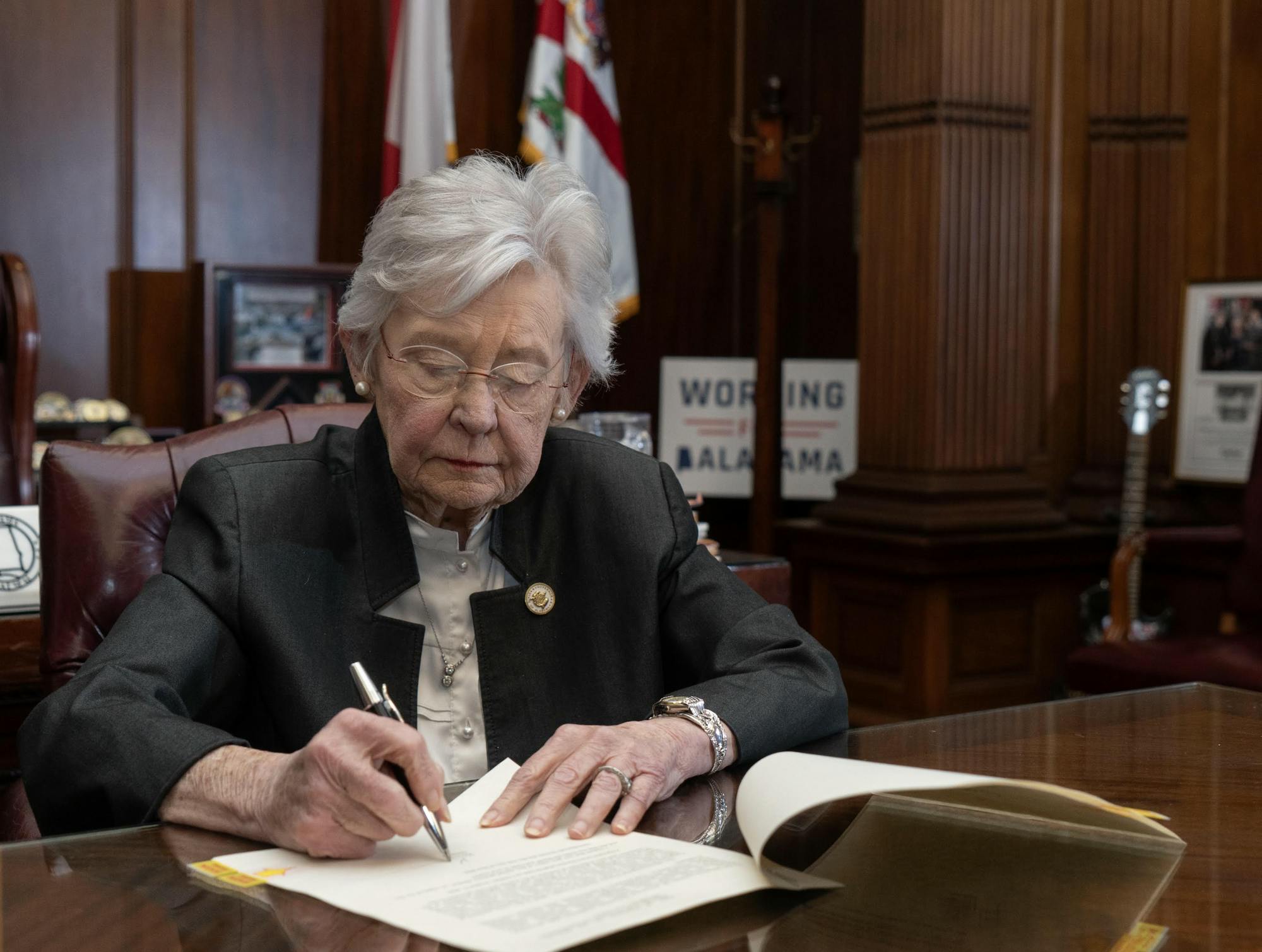 Gov. Kay Ivey signs the proclamation on May 12, 2026.
