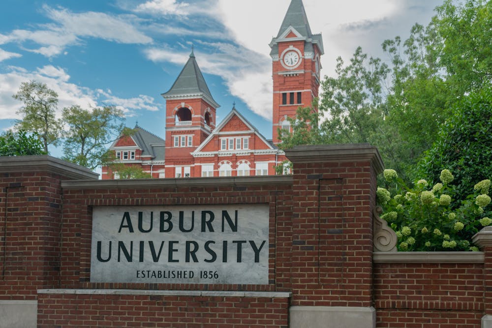 Auburn University sign on Samfod lawn 8/8/22