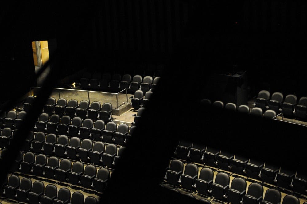 A view of the audience from the bridge at Peet Theater on Thursday, Nov. 9, 2017 in Auburn, Ala.