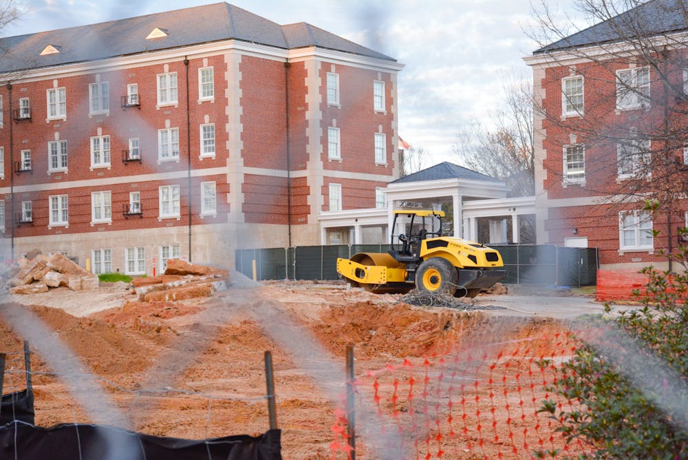 Construction begins on new dorms at Auburn University on Haley Concourse.  
