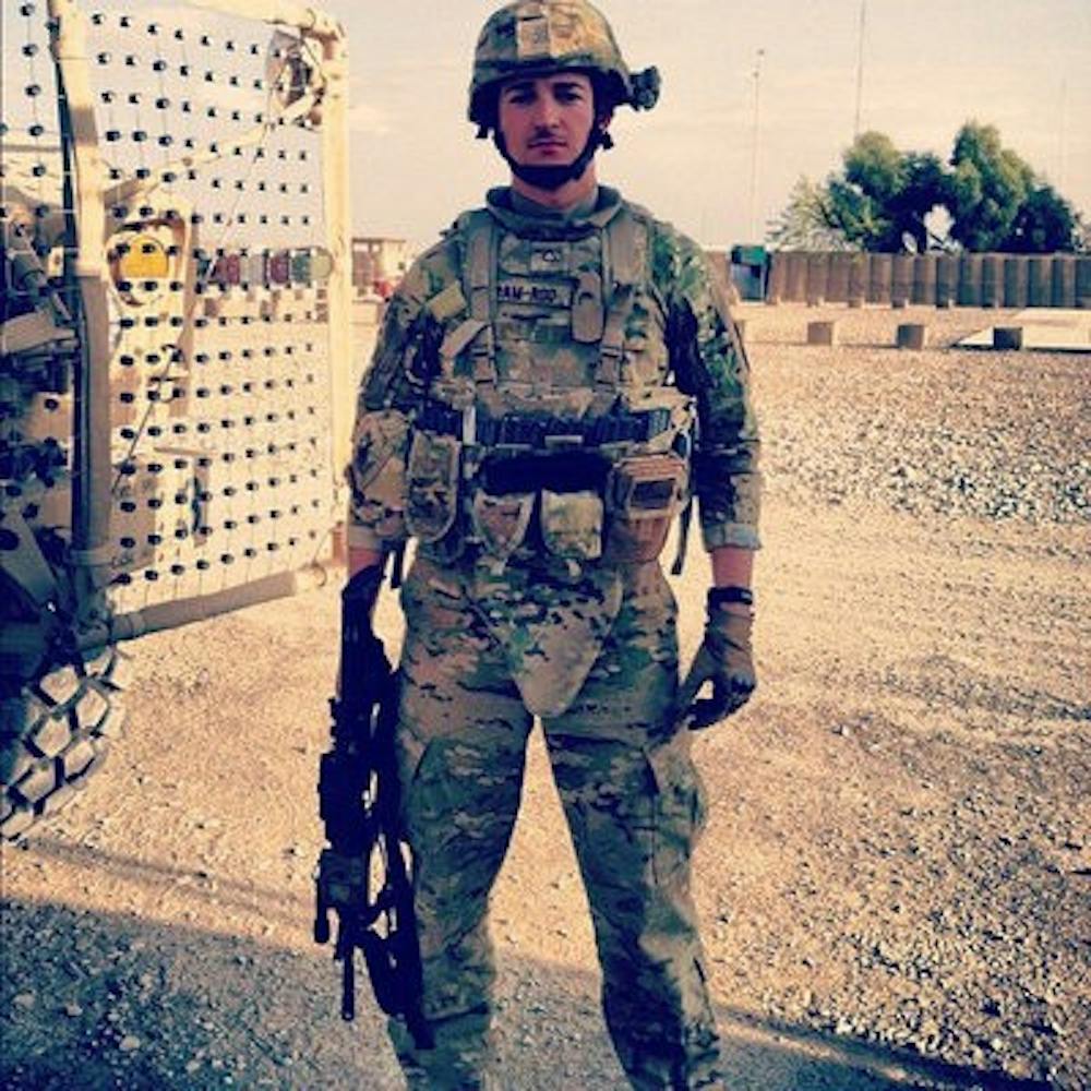 Jake Meadows and his unit traveled mostly on foot. (Contributed by Jake Meadows)